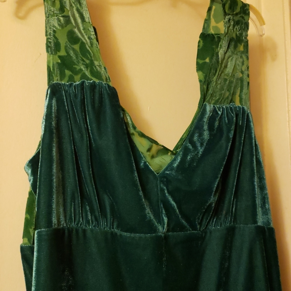 NWOT Green Velvet Dress